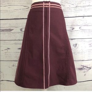 ELEVENSES A-Line Velvet Accented Bows Skirt 12